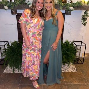 Azazie Aaron Bridesmaid Dress in Eucalyptus